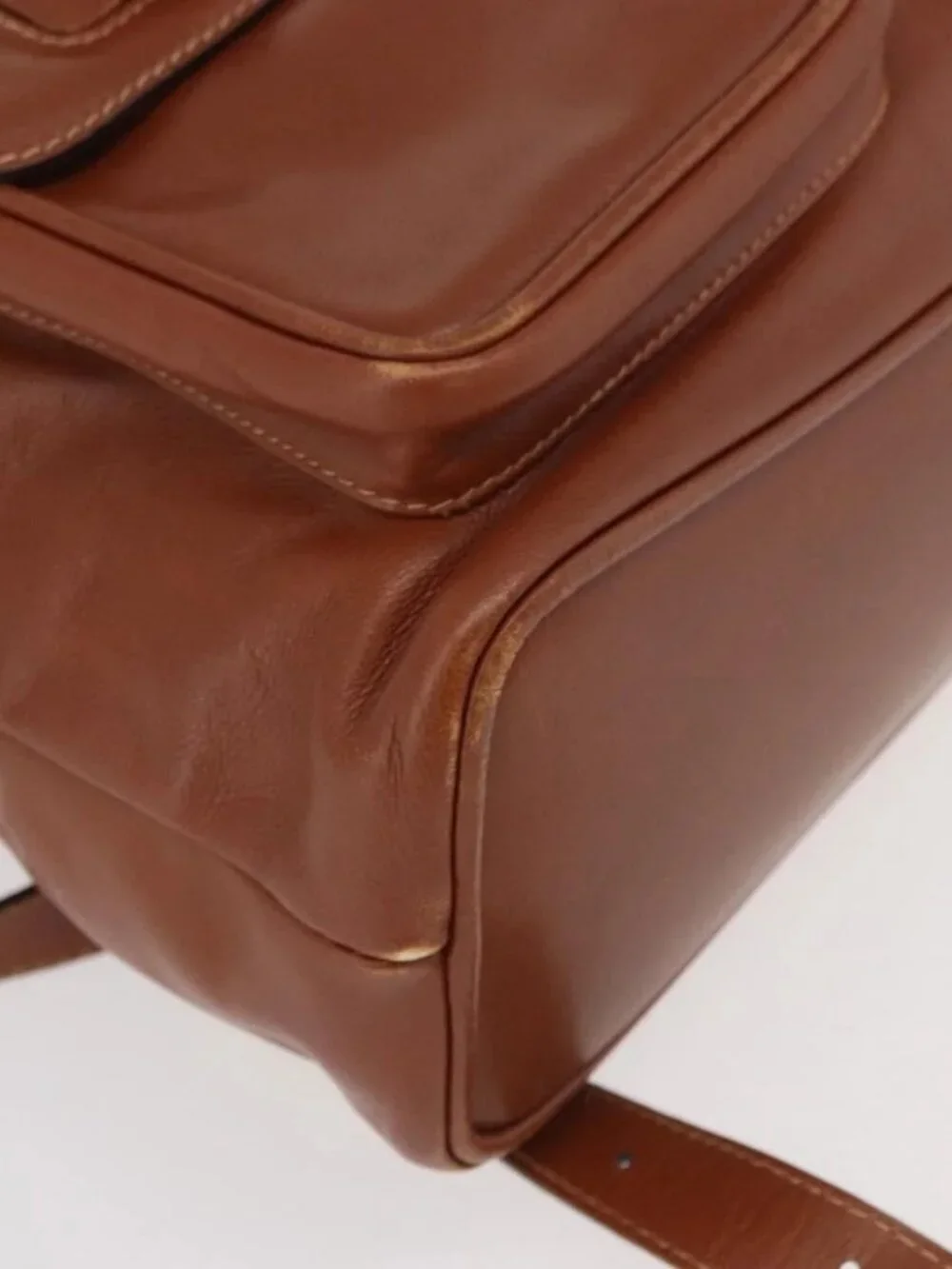 GUCCI Bamboo Backpack Leather Brown Gold 003 2058 0016 Auth ep14447